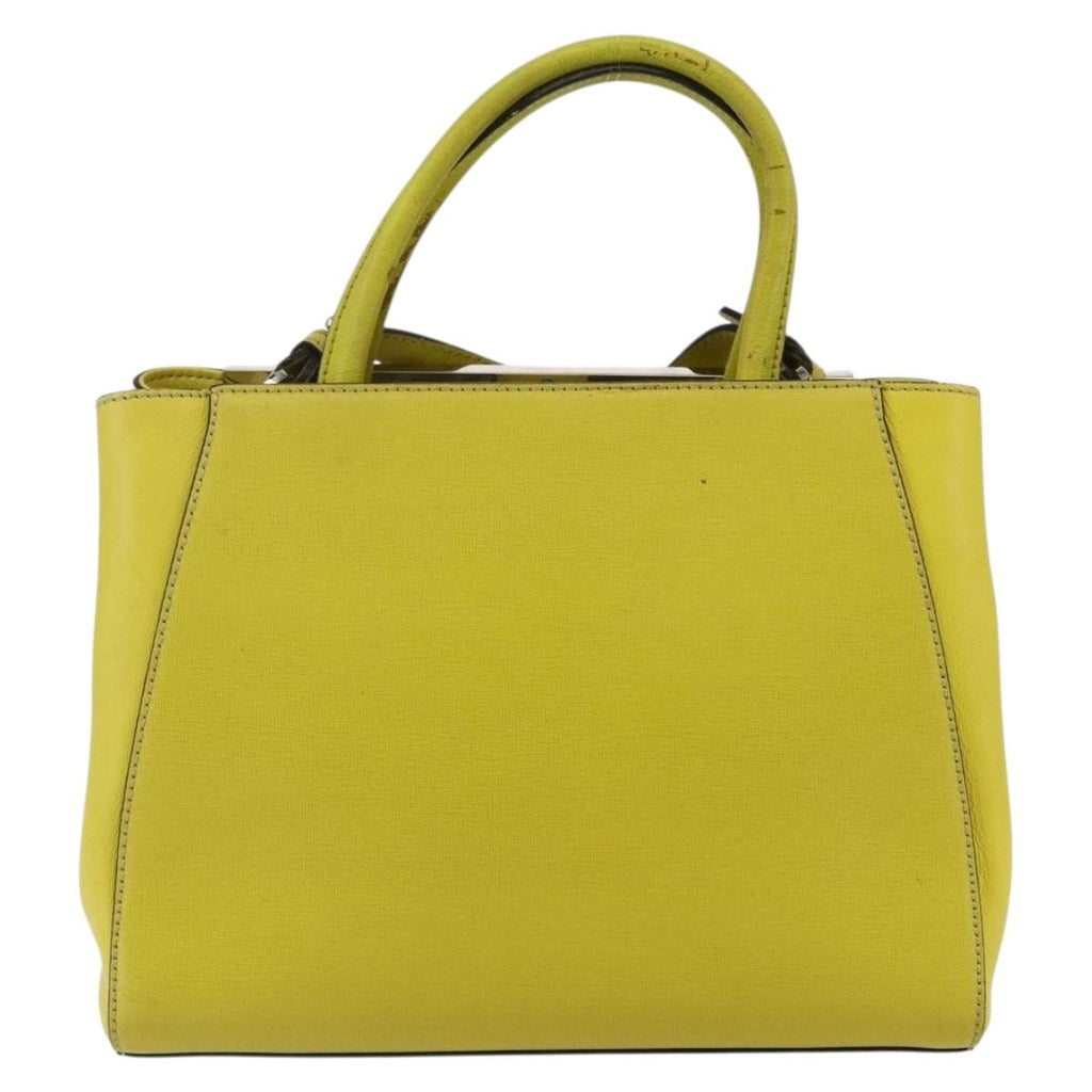 Fendi 2Jours Bag Leather Yellow Leather Handbag (Authentic Pre-Loved)