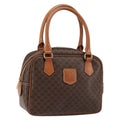 Celine Macadam Handbag Macadam With Leather Brown Canvas Handbag (Authentic Pre-Loved)