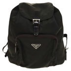 Prada Front Pocket Buckle Backpack Nylon Khaki Nylon Backpack Bag (Authentic Pre-Loved)