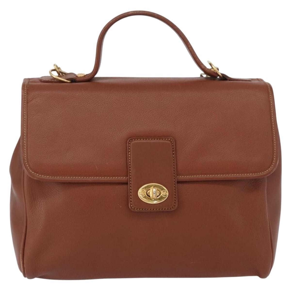 Gucci Vintage Handbag Leather Brown Leather Handbag (Authentic Pre-Loved)