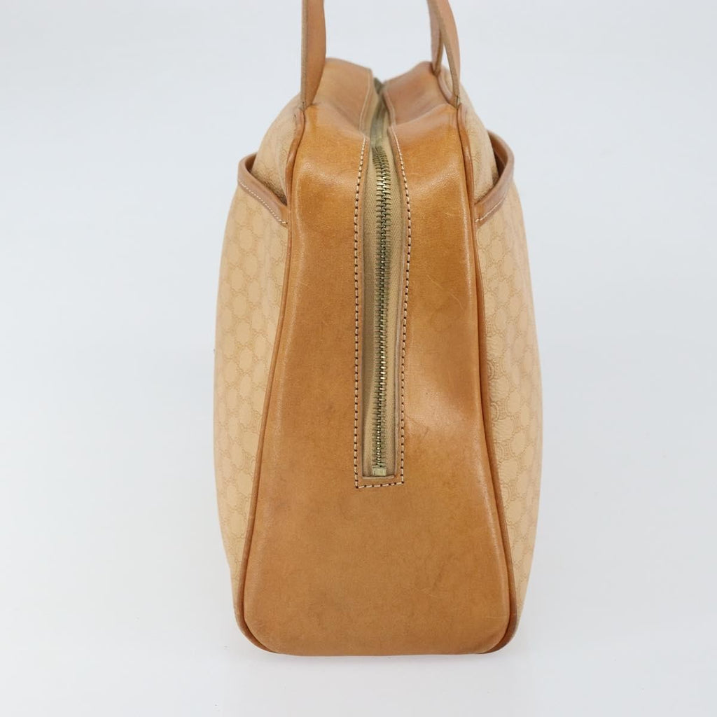 Celine Vintage Macadam Handbag Canvas And Leather Beige Canvas Handbag (Authentic Pre-Loved)
