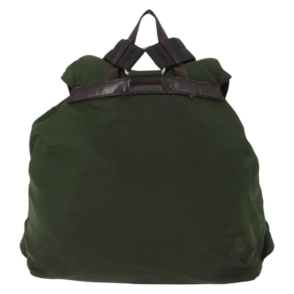 Prada Double Front Pocket Backpack Tessuto Khaki Nylon Backpack Bag (Authentic Pre-Loved)