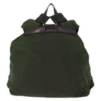 Prada Double Front Pocket Backpack Tessuto Khaki Nylon Backpack Bag (Authentic Pre-Loved)