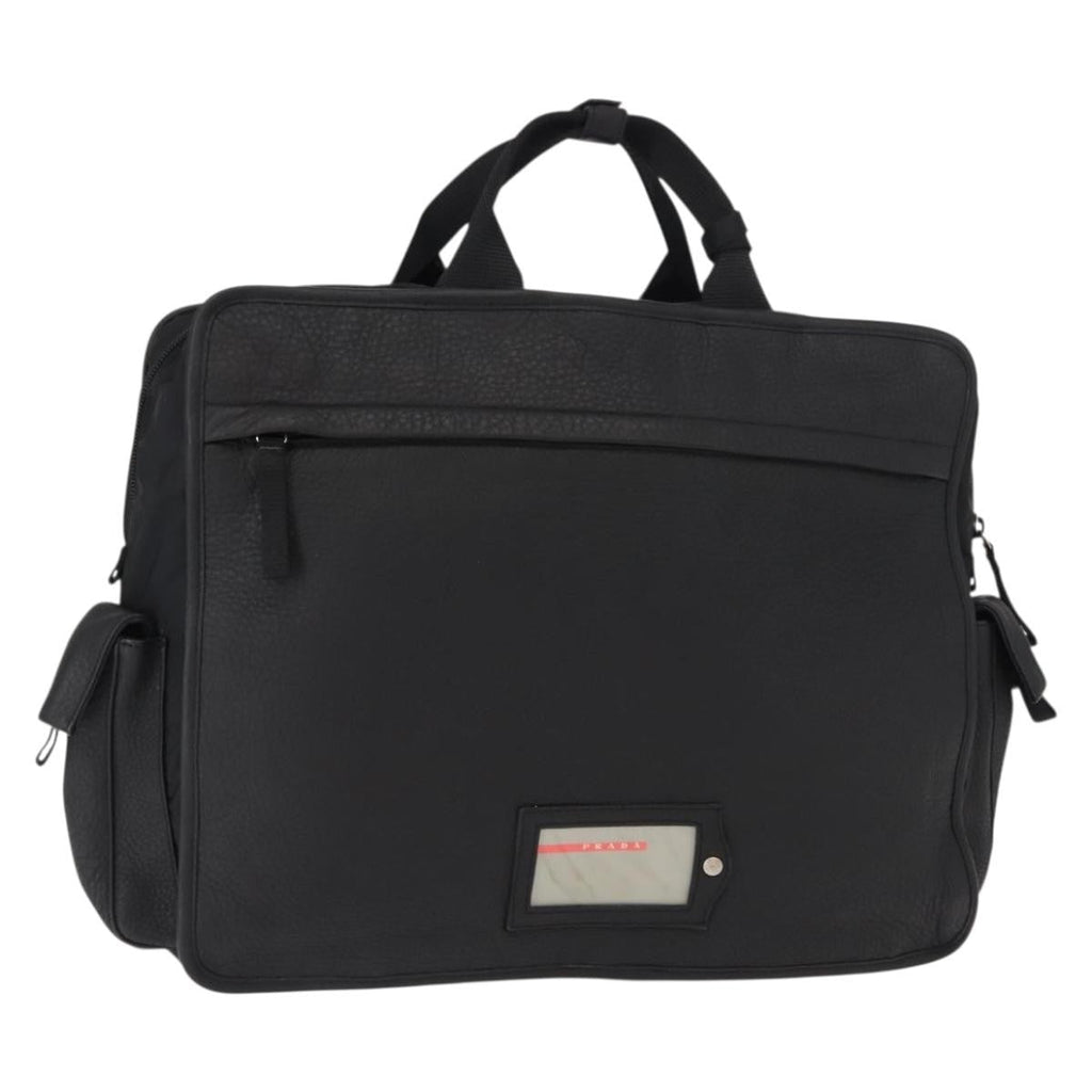 Prada Sport Briefcase Nylon And Leather Black Nylon Briefcase Bag (Authentic Pre-Loved)