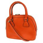 Gucci Convertible Dome Satchel Leather Orange Leather Handbag (Authentic Pre-Loved)