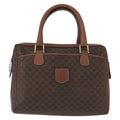 Celine Vintage Macadam Handbag Canvas And Leather Brown Canvas Handbag (Authentic Pre-Loved)
