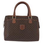 Celine Vintage Macadam Handbag Canvas And Leather Brown Canvas Handbag (Authentic Pre-Loved)