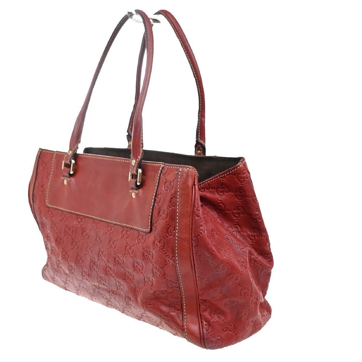 Gucci Vintage Handbag Leather Red Leather Handbag (Authentic Pre-Loved)