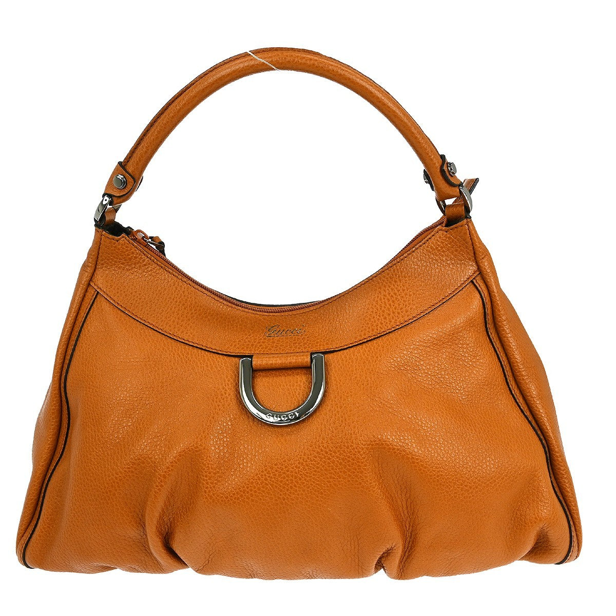 Gucci D Ring Hobo Leather Brown Leather Handbag (Authentic Pre-Loved)