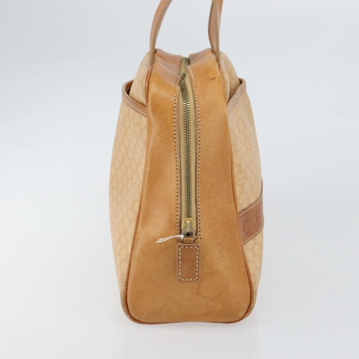 Celine Vintage Macadam Handbag Canvas And Leather Beige Canvas Handbag (Authentic Pre-Loved)