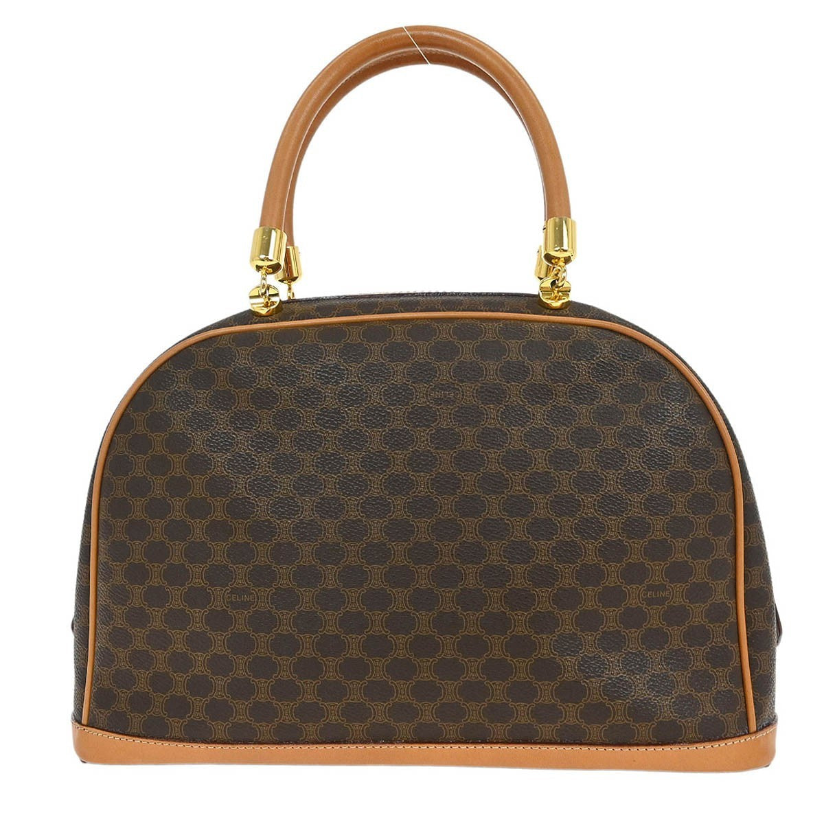 Celine C Macadam Handbag Canvas Brown Canvas Handbag (Authentic Pre-Loved)