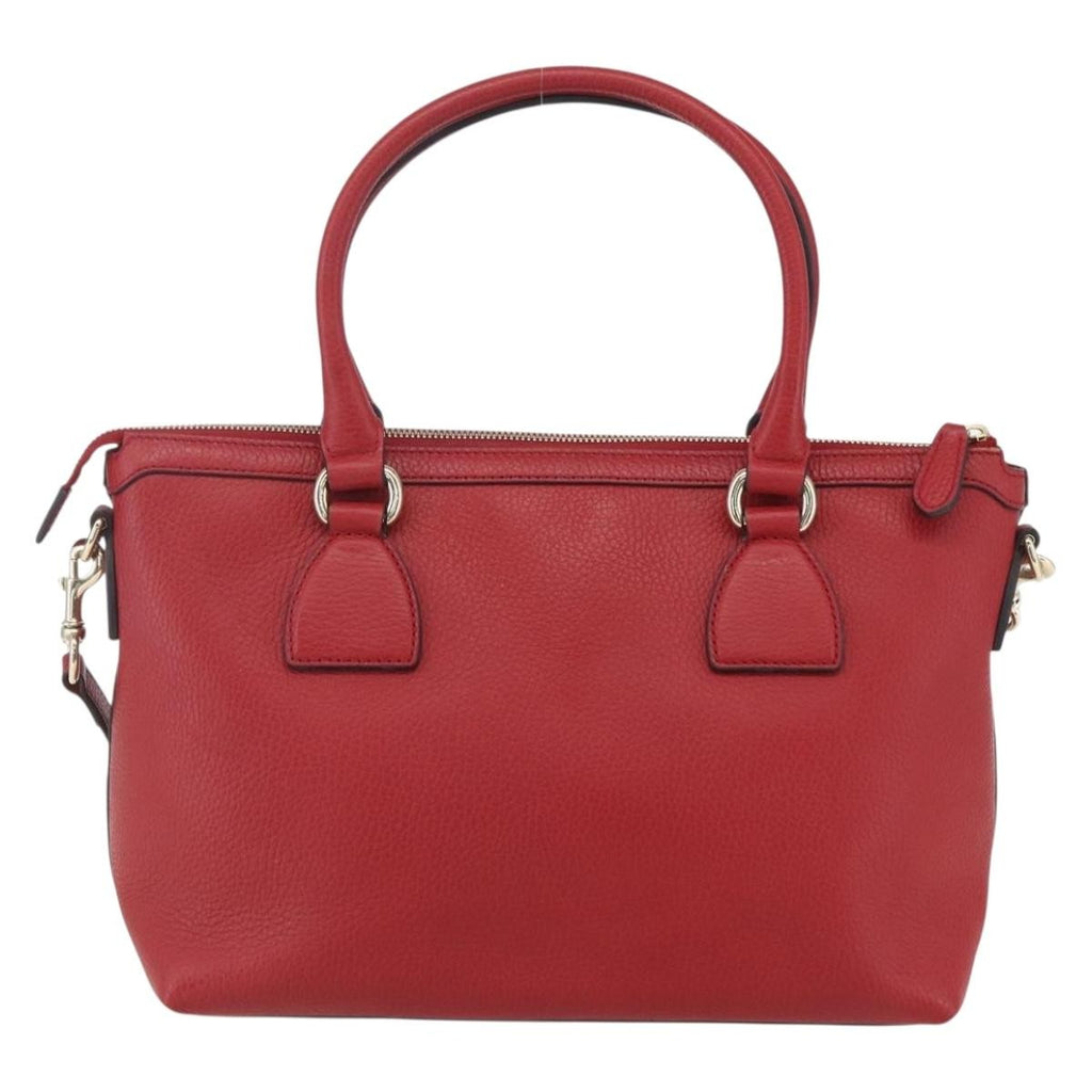 Gucci Vintage Soho Convertible Satchel Leather Red Leather Handbag (Authentic Pre-Loved)