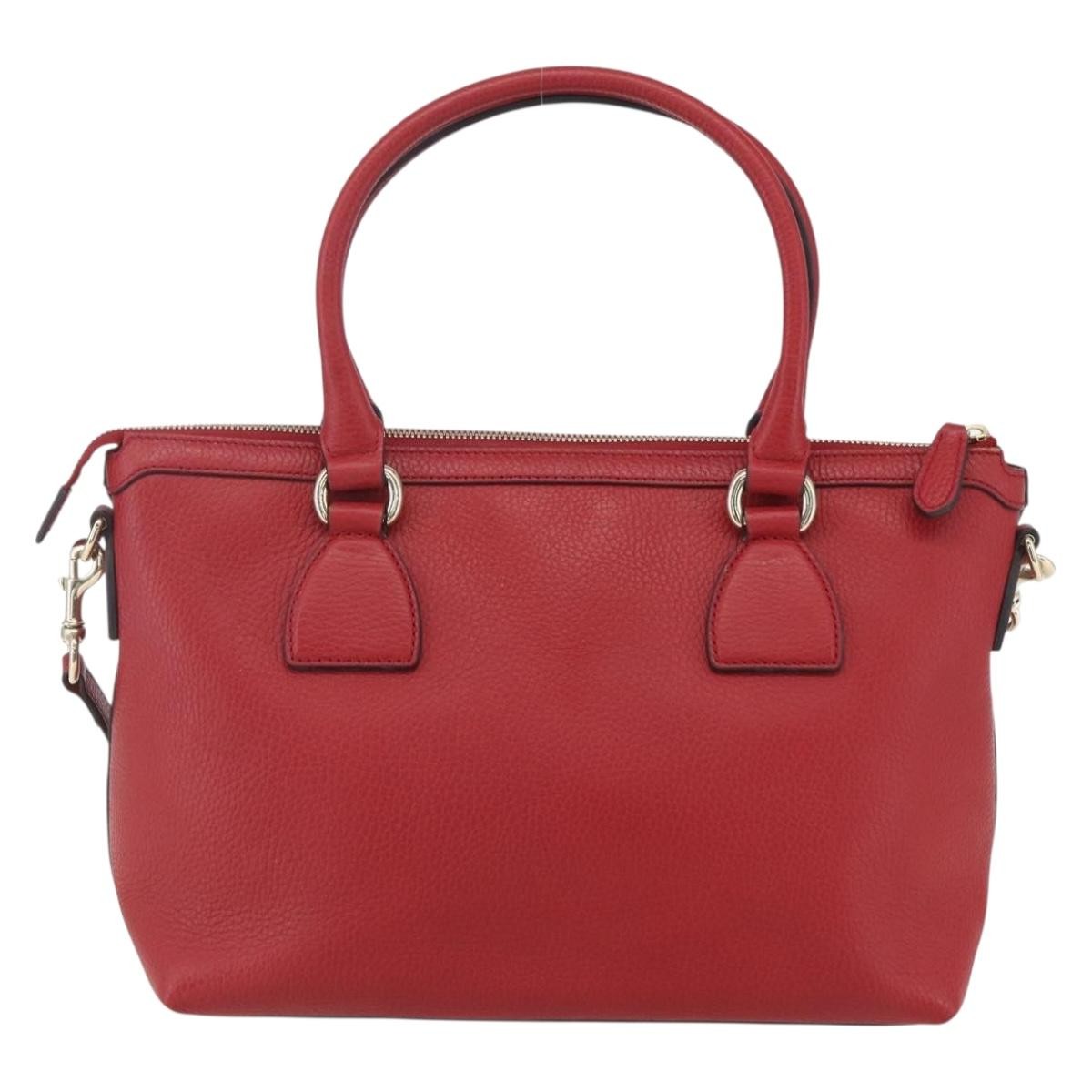 Gucci Vintage Soho Convertible Satchel Leather Red Leather Handbag (Authentic Pre-Loved)
