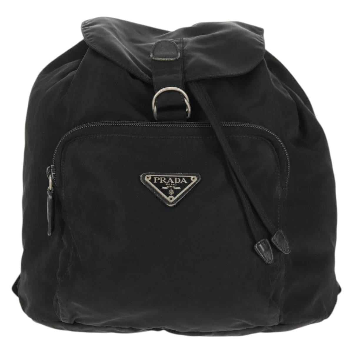 Prada Front Pocket Backpack Tessuto Black Nylon Backpack Bag (Authentic Pre-Loved)