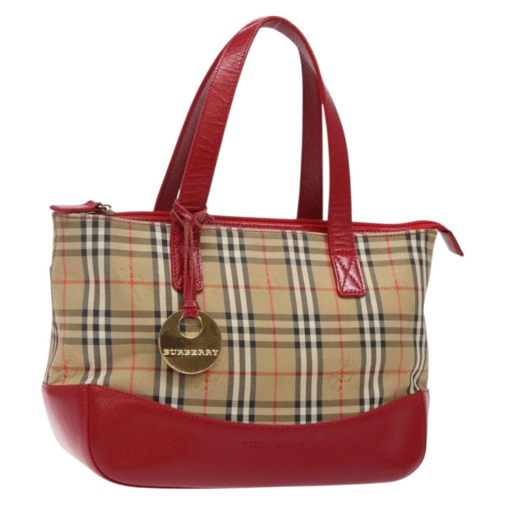 Burberry Nova Check Handbag Nova Check Canvas Beige Canvas Handbag (Authentic Pre-Loved)