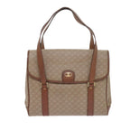 Celine Vintage Macadam Handbag Canvas And Leather Beige Canvas Handbag (Authentic Pre-Loved)