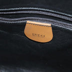 Gucci Vintage Bamboo Handle Bag Patent Leather Gold Patent_Leather Handbag (Authentic Pre-Loved)