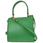 Celine Handbag Leather Green Leather Handbag (Authentic Pre-Loved)