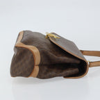 Celine Vintage Macadam Handbag Canvas Brown Pvc Handbag (Authentic Pre-Loved)