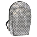 Celine Vintage Macadam Backpack Canvas And Leather Silver Pvc Backpack Bag (Authentic Pre-Loved)
