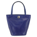 Celine Handbag Leather Blue Leather Handbag (Authentic Pre-Loved)