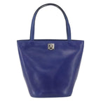 Celine Handbag Leather Blue Leather Handbag (Authentic Pre-Loved)