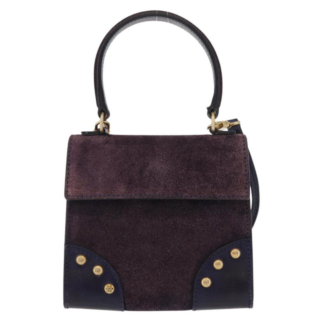 Celine Handbag Suede Purple Suede Handbag (Authentic Pre-Loved)