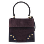 Celine Handbag Suede Purple Suede Handbag (Authentic Pre-Loved)