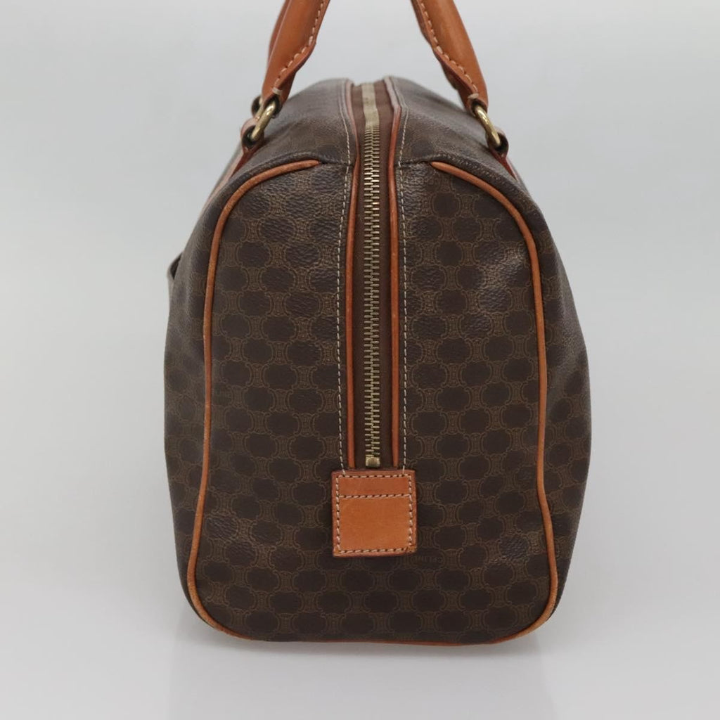 Celine Macadam Handbag Macadam With Leather Brown Canvas Bag (Authentic Pre-Loved)