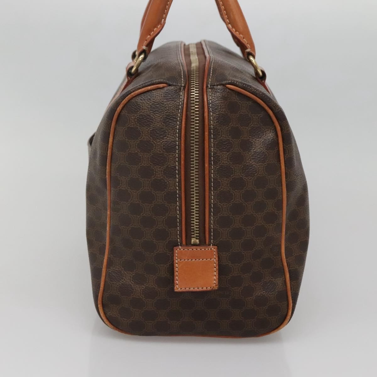 Celine Macadam Handbag Macadam With Leather Brown Canvas Bag (Authentic Pre-Loved)