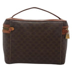 Celine Macadam Vanity Bag Canvas Brown Pvc Bag (Authentic Pre-Loved)