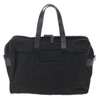 Prada Convertible Front Zip Briefcase Tessuto With Saffiano Leather Black Nylon Briefcase Bag (Authentic Pre-Loved)