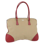 Prada Vintage Handbag Canvas Beige Canvas Handbag (Authentic Pre-Loved)
