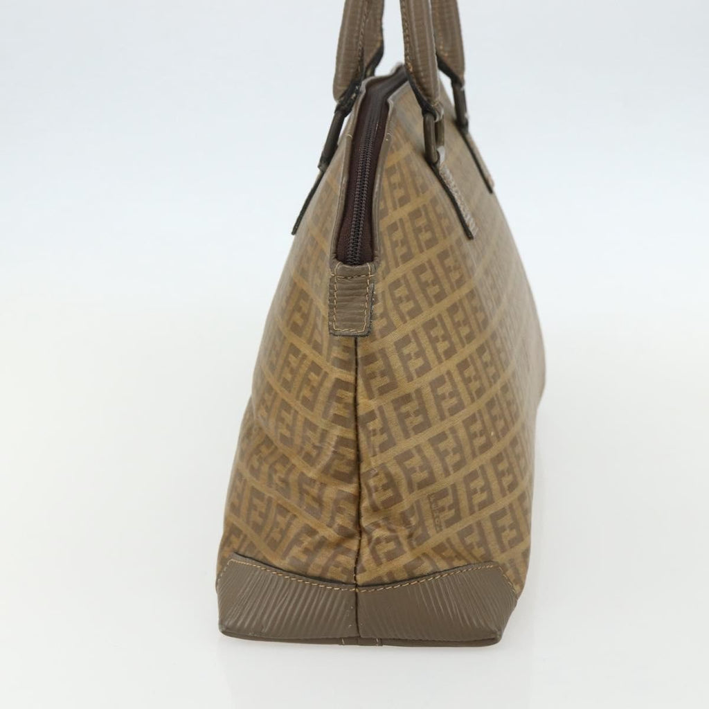 Fendi Zucchino Canvas Brown Canvas Handbag (Authentic Pre-Loved)