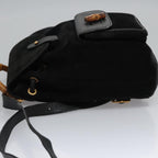 Gucci Gucci Bamboo Backpack Daim Black Suede Backpack Bag (Authentic Pre-Loved)