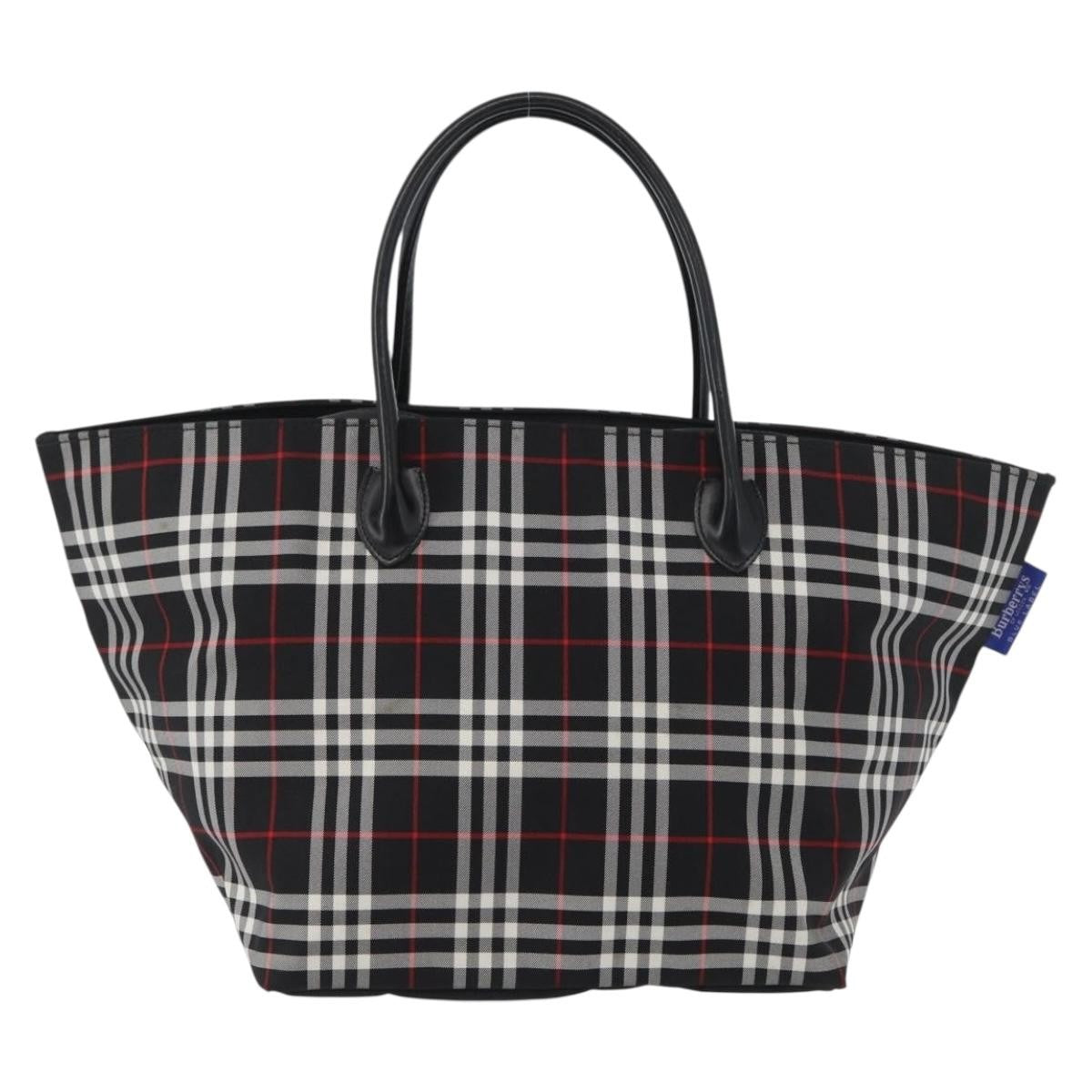 Burberry Nova Check Handbag Nylon Black Nylon Handbag (Authentic Pre-Loved)