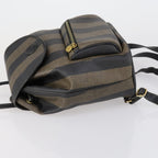 Fendi Pequin Front Pocket Backpack Coated Canvas Brown Pvc Backpack Bag (Authentic Pre-Loved)
