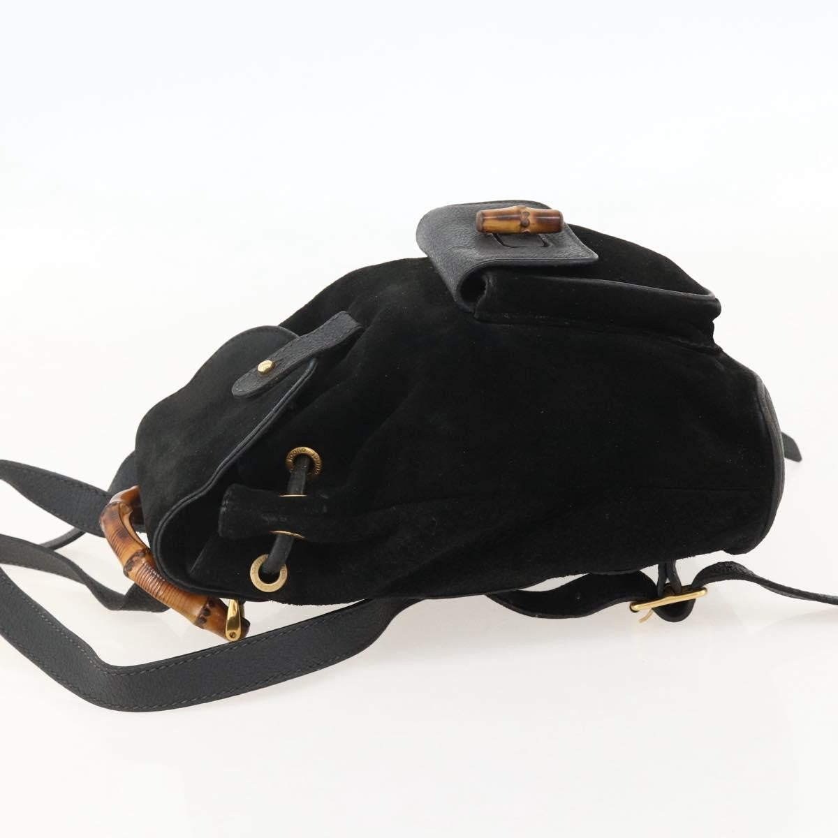 Gucci Gucci Bamboo Backpack Daim Black Denim_Jeans Backpack Bag (Authentic Pre-Loved)