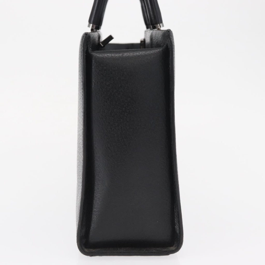 Gucci Vintage Bamboo Handle Bag Leather Black Leather Handbag (Authentic Pre-Loved)