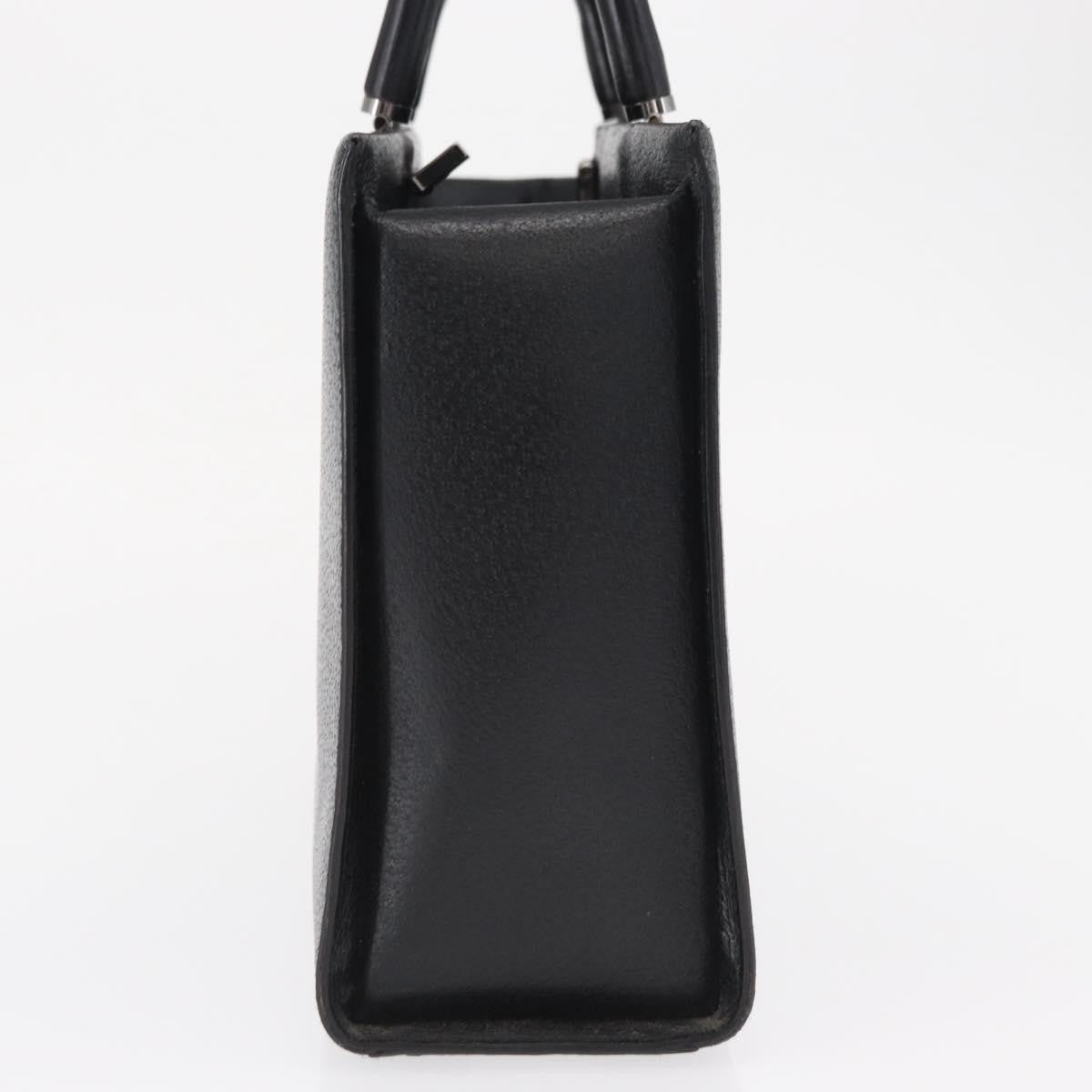 Gucci Vintage Bamboo Handle Bag Leather Black Leather Handbag (Authentic Pre-Loved)