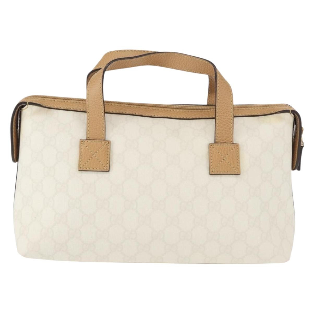 Gucci Vintage Handbag Canvas White Pvc Handbag (Authentic Pre-Loved)