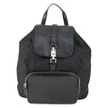 Gucci Vintage Jackie Backpack Gg Canvas Black Canvas Backpack Bag (Authentic Pre-Loved)