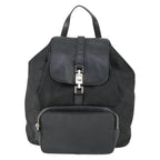 Gucci Vintage Jackie Backpack Gg Canvas Black Canvas Backpack Bag (Authentic Pre-Loved)