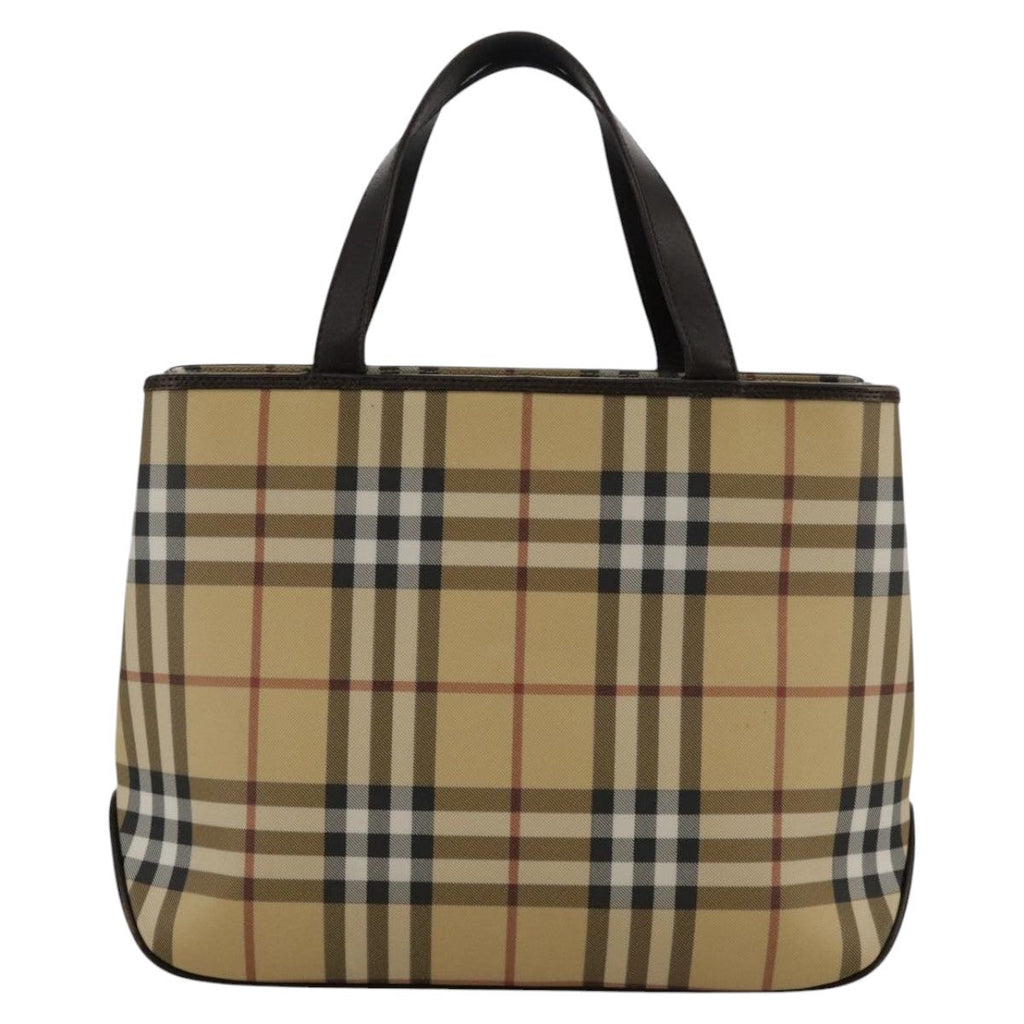 Burberry Nova Check Handbag Nova Check Canvas And Leather Beige Canvas Handbag (Authentic Pre-Loved)