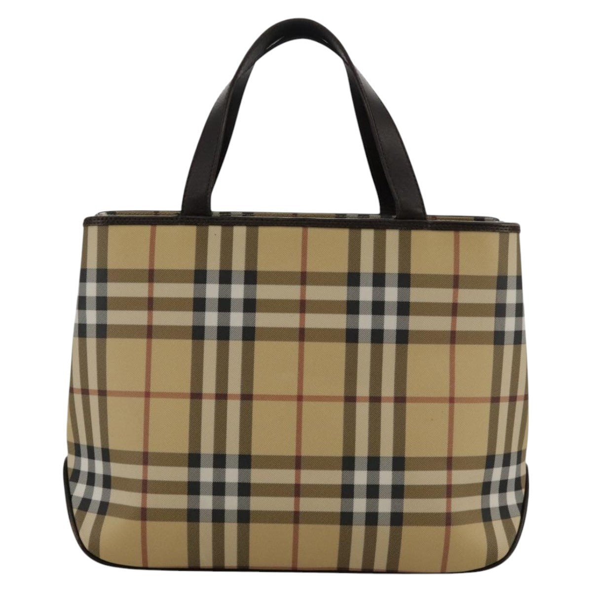 Burberry Nova Check Handbag Nova Check Canvas And Leather Beige Canvas Handbag (Authentic Pre-Loved)
