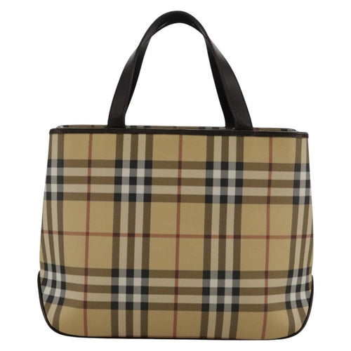 Burberry Nova Check Handbag Nova Check Canvas And Leather Beige Canvas Handbag (Authentic Pre-Loved)