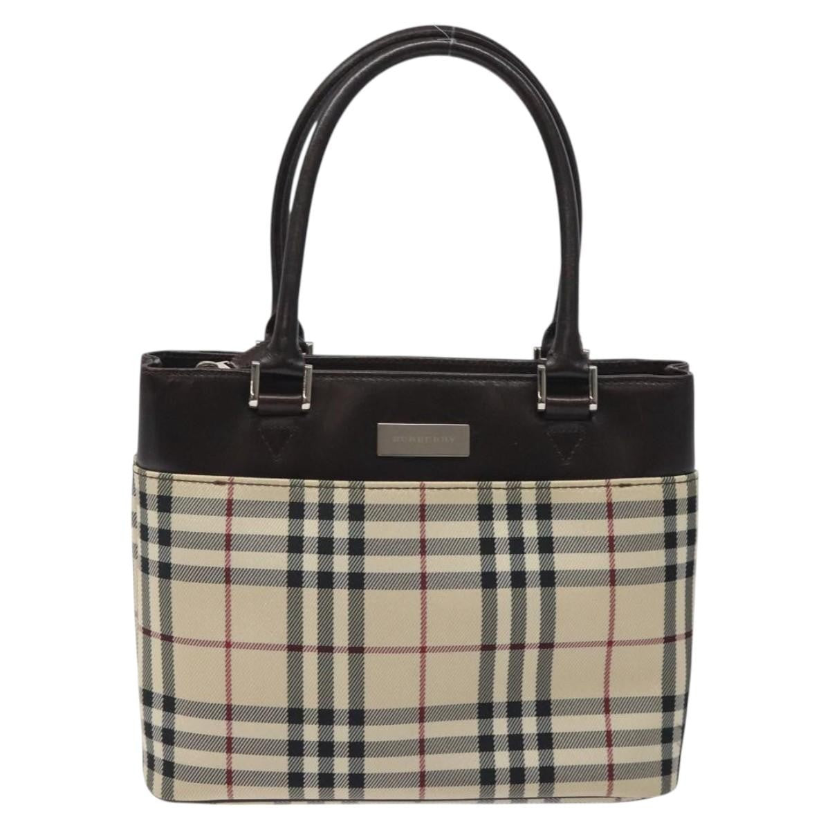 Burberry Nova Check Handbag Nova Check Canvas And Leather Beige Canvas Handbag (Authentic Pre-Loved)