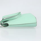 Celine Circle Logo Handbag Leather Green Leather Handbag (Authentic Pre-Loved)
