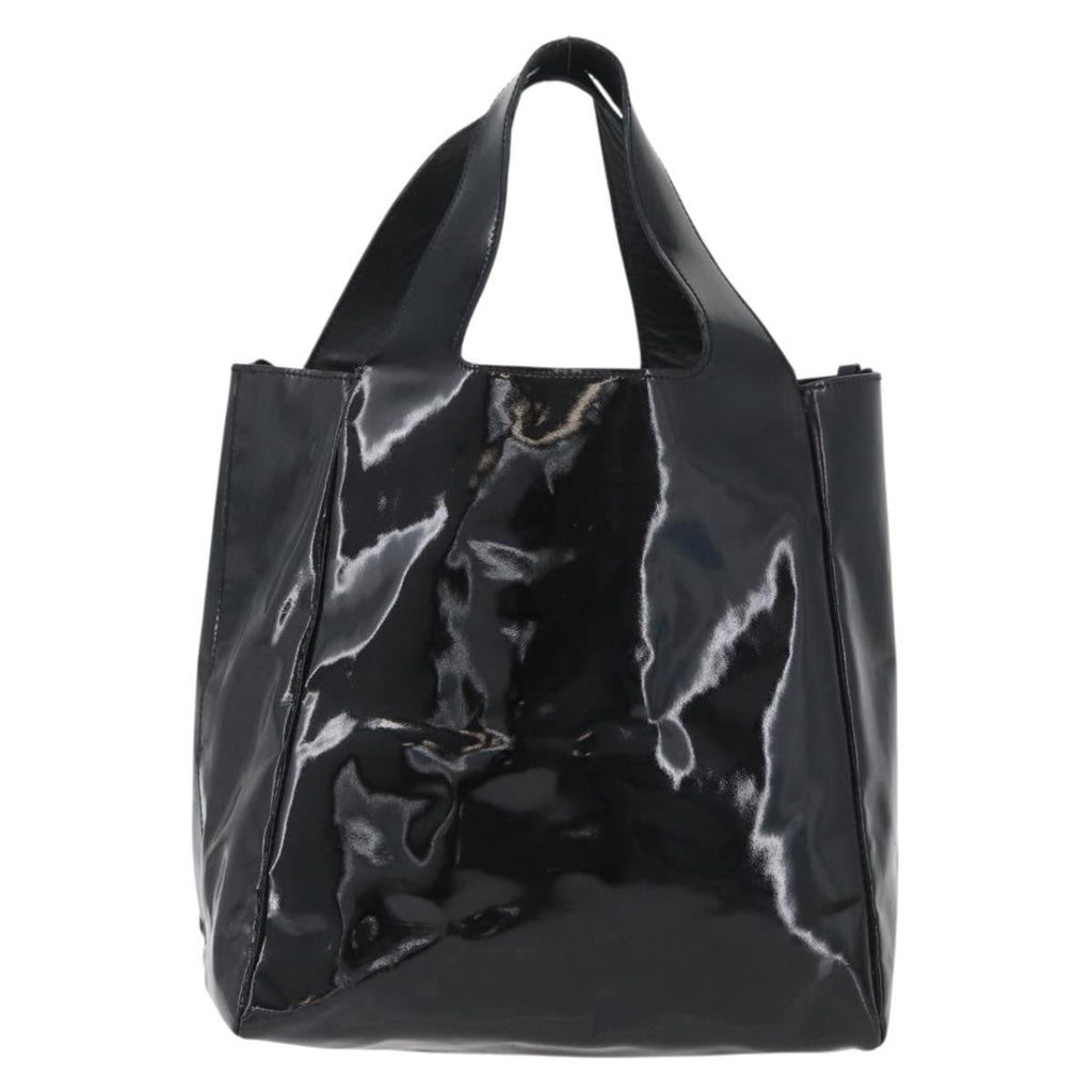 Prada Vintage Handbag Patent Leather Black Patent_Leather Handbag (Authentic Pre-Loved)