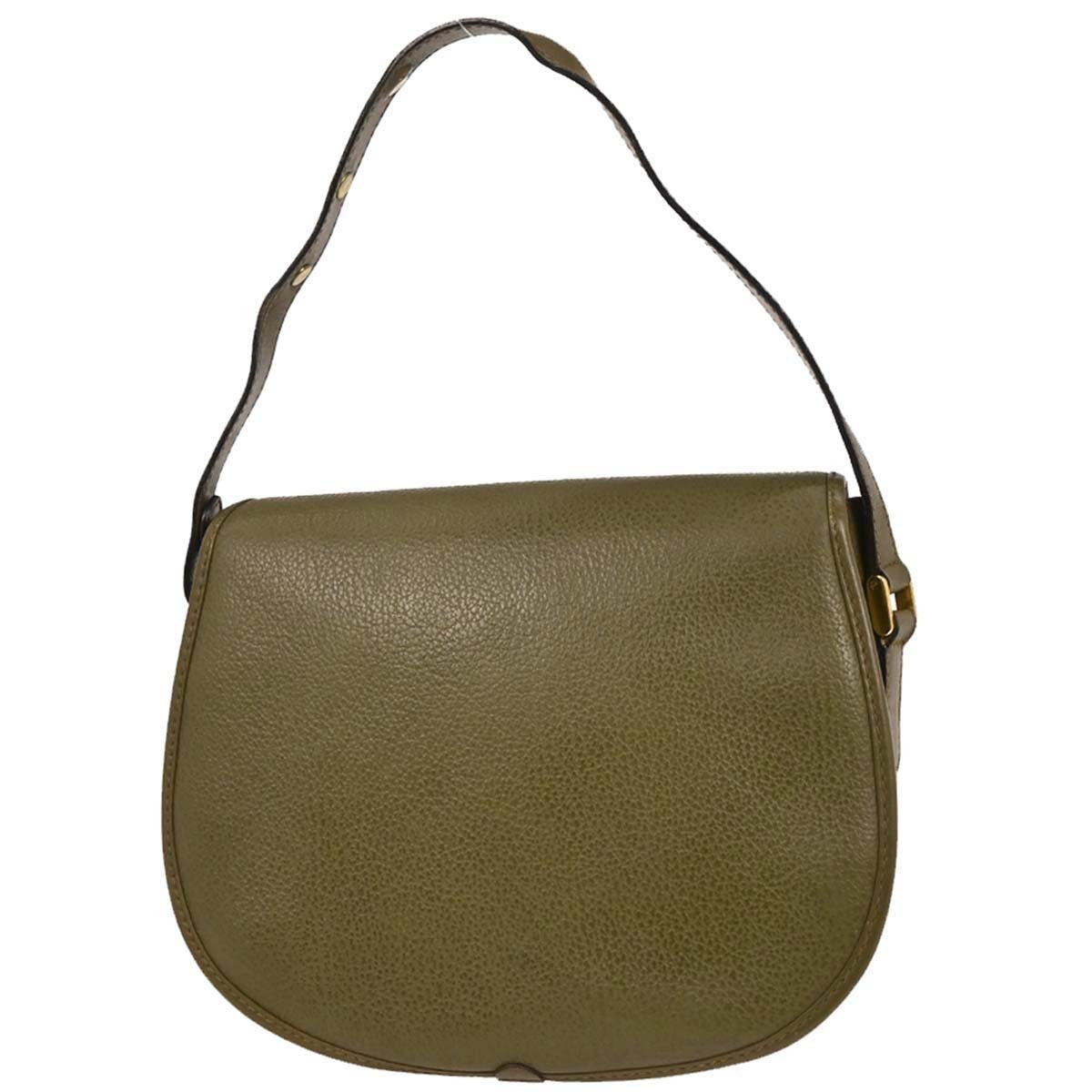 Gucci Vintage Handbag Leather Green Leather Handbag (Authentic Pre-Loved)